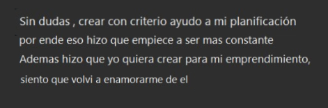 Testimonio de Belén sobre planificación y constancia